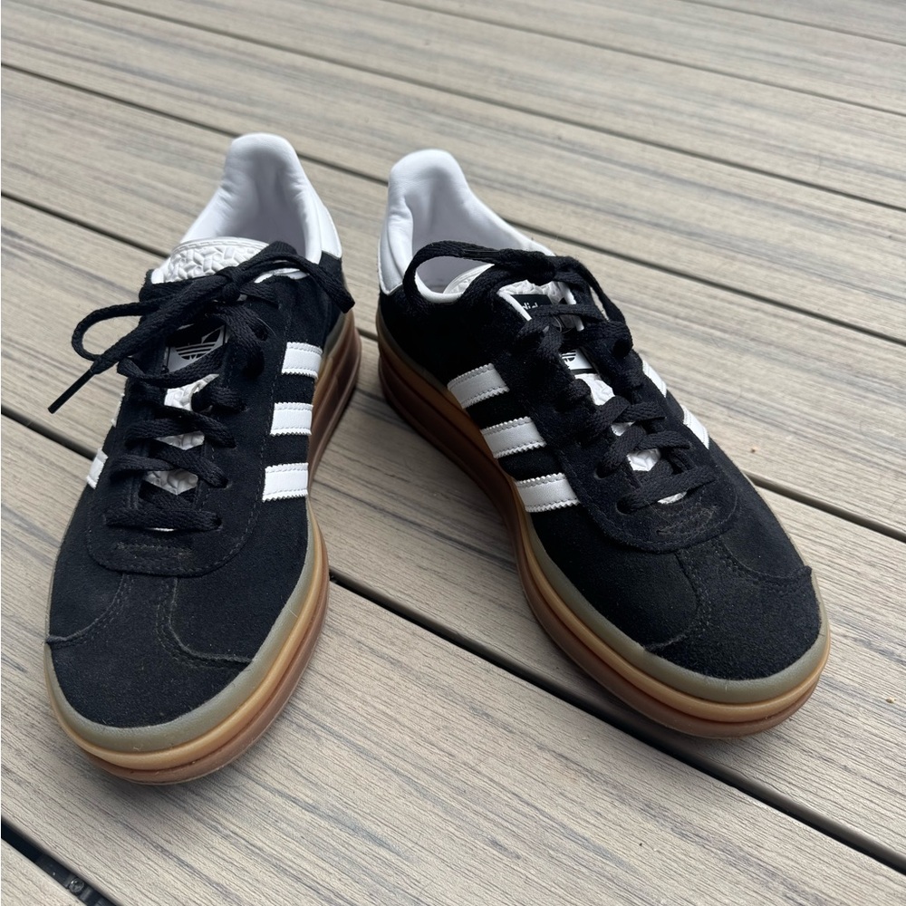 Women’s Adidas Black and White Gazelle